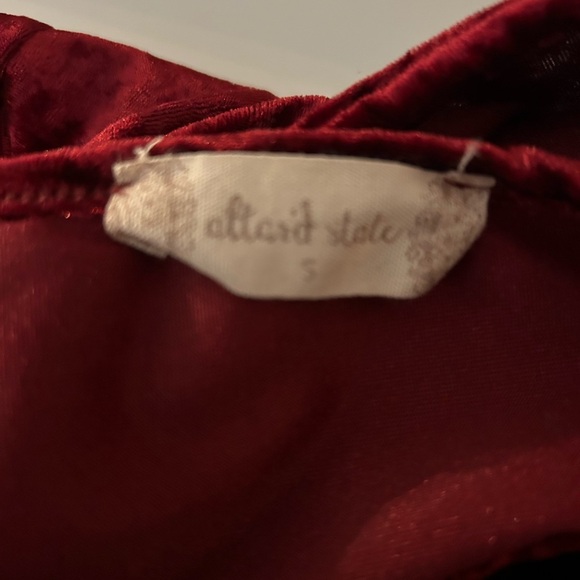 Altar’d State Velvet Red Sleeveless Dress - Picture 5 of 6